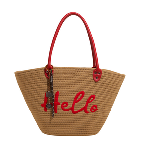 Women's Elegant Casual Shoulder <b>Bag</b> Women's Vacation <b>Straw</b> <b>Bag</b> Women's Large Capacity Underarm <b>Bag</b> - Product Image 2