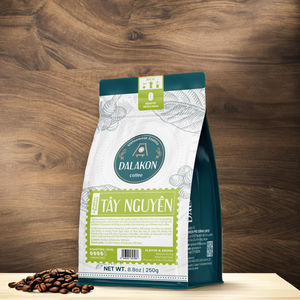 Café moulu de haute qualité, torréfaction italienne, goût doux premium, espresso 50% Arabica Vietnam, sachet refermable 250g DALAKON, caféiné - Product Image 3