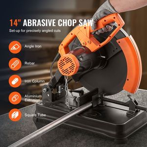 Troncatrice per Acciaio da 2300W 3600RPM con Angolo Regolabile di 0,45 Gradi e Lama Abrasiva da 14''/355mm per Taglio - Product Image 2