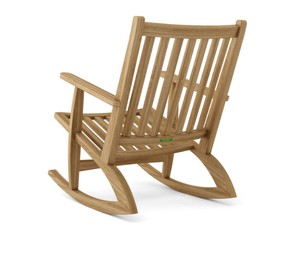 Durable Crafted Teak Wood Rocking Armchair Heavy Duty Garden Seat - Product Image 3