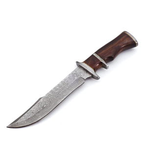 Nouveau Couteau de Camping Viking Forgé à la Main 2026 en Acier Damas à Pointe Tombante avec Manche en Acier Inoxydable Entièrement Forgé, Personnalisable - Product Image 1
