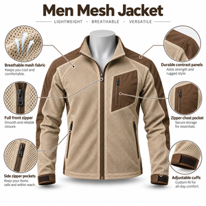 <b>Men</b> Mesh <b>Jacket</b> Provides Breathable Comfort Lightweight Fabric And Easy Movement For Workout <b>Running</b> And Athletic Activities - Product Image 6