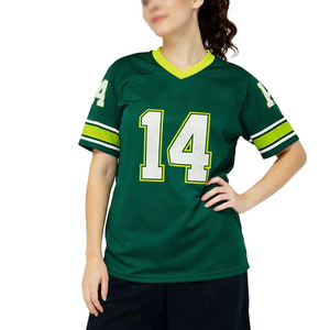 Maillot de football américain en mesh respirant unisexe à col en V, kit d'entraînement personnalisable par sublimation avec nom d'équipe, design uni sur mesure - Product Image 1