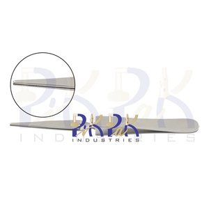 Cross Lock Tweezer Serrated Jaws Size 4-1/2in Made Of Stainless Steel Jewelry Making <b>DIY</b> Crafting <b>Tools</b> - Product Image 1