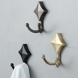 KELLTON Modern Wall Mounted Metal Hooks Polygon Shape Single Tier Screw Mount Black Bronze Gold Multifunction Entryway Clothing - Product Image 4