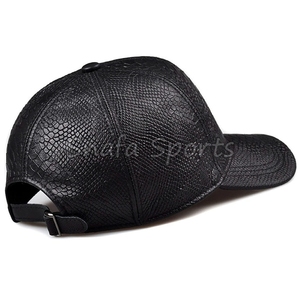 Trending PU Leather Embossed <b>Baseball</b> <b>Caps</b> Sporty OEM Custom Hats for Men Women Breathable Waterproof Adjustable Outdoor - Product Image 5