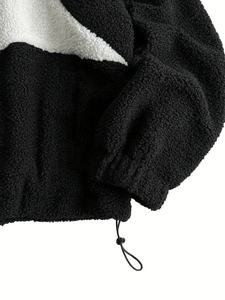 Wholesale Eco-Friendly <b>Fleece</b> Sherpa Lined <b>Jacket</b> Men's Oversize Full Zip Sherpa <b>Warm</b> Winter <b>Jacket</b> for Men - Product Image 5
