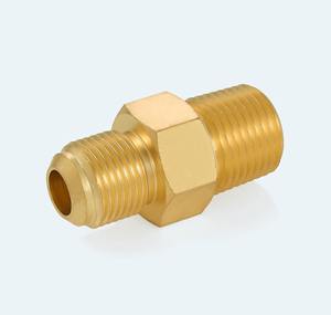 Juego de cuatro conectores de latón de media unión a granel, 1/2 pulgada de diámetro exterior de tubo x 1/2 pulgada NPT para conexiones de compresores y líneas de combustible - Product Image 1