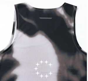 Camiseta sin Mangas para Hombre, Cuello Redondo, Estampado Abstracto, Secado Rápido, Estilo Deportivo - Product Image 4