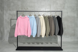 Vierge diverses couleurs 100% coton luxe Hip Hop sweats à capuche hommes sweat à capuche court Streetwear surdimensionné sweats à capuche lourds - Product Image 2