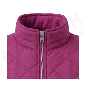 Chaleco Acolchado para Mujer, Cuello Alto, Cierre de Cremallera Frontal, Dos Bolsillos Laterales, Relleno de Poliéster, Ropa de Otoño - Product Image 4
