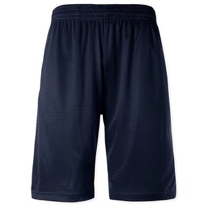 <b>Men</b> Solid Color Polyester Mesh Shorts Regular Fit Breathable Swim <b>Trunk</b> Navy Blue - Product Image 1