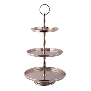 Three Tier Gold Metal Cake Stand <b>Round</b> Dessert Display Multi Layer Serving <b>Tray</b> for Party Cupcakes And Pastry Serving Stand - Product Image 6