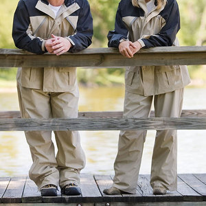 100% Polyester Reflective <b>Raincoat</b> Jacket for <b>Men</b> Women Waterproof Rain Suit for Outdoor Activities Hiking Camping - Product Image 6