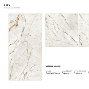 กระเบื้องพอร์ซเลนเรียบเงา Regalia Prism ขนาด 600x1200 มม. 60x120 ซม. 24x48 นิ้ว รูปแบบกว้างพิเศษ ความเงางามสูง สำหรับปูพื้นตกแต่ง - Product Image 1