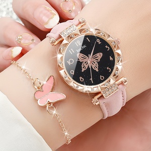 Conjunto de Relojes Elegantes para Mujer con Diseño de Mariposa, Reloj de Cuarzo, Moda, 6 Piezas/Juego, Regalo para Ella NW1489 - Product Image 2