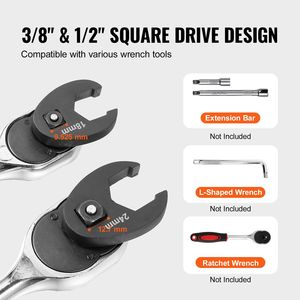 Set di chiavi a zoccolo da 15 pezzi da 1/2 e 3/8 di pollice con custodia in PP, metriche da 8 a 24 mm, in acciaio CRMO, personalizzabile, supporto OEM - Product Image 5