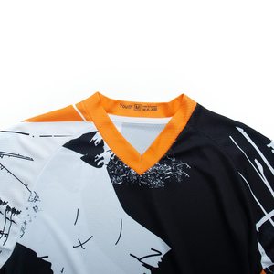 Camiseta de Motocross Sublimada con Diseño Gráfico, Logotipo Personalizado, Manga Larga, con Colores del Equipo y Números de Piloto a Juego - Product Image 6