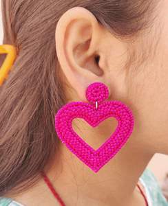 Boucles d'oreilles artisanales brodées pour femmes et filles, bijoux fantaisie en perles de rocaille, tendance, pour fêtes, personnalisables, en toile - Product Image 1