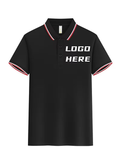Black Cotton Polo Shirt Men Breathable Short Sleeve Work Fashion Custom Logo Printing Silk Screen Oem Service - Product Image 6