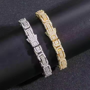 Collar de Cadena con Incrustaciones de Diamantes para Hombre, Chapado en Rodio, con Diamantes Moissanite de Corte Brillante Redondo, Joyería Hip Hop - Product Image 4
