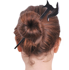 Peignes à cheveux pour femmes, pinces latérales en corne de buffle couleur écaille de tortue, 4 dents, style insert, pinces parfaites pour coiffure - Product Image 3