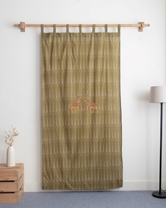 ผ้าม่านหน้าต่างผ้าฝ้ายธรรมชาติ ชุด 2 ผืน ผ้าม่านกรองแสงสำหรับตกแต่งบ้าน ตกแต่งหน้าต่างและประตู - Product Image 4