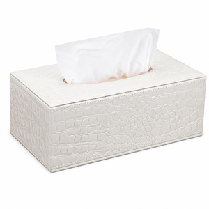 Boîte à mouchoirs en cuir rectangulaire, porte-mouchoirs en gros pour chambre d'hôtel, étui à serviettes en similicuir avec logo personnalisé - Product Image 5