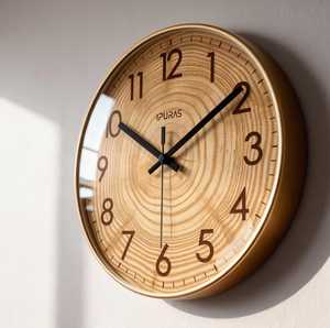 Modern Wood <b>Wall</b> <b>Clock</b> Silent Quartz Large <b>Wall</b> <b>Clock</b> Nordic Home <b>Decor</b> Round Kitchen <b>Clock</b> Housewarming Gift for Him - Product Image 1