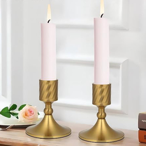 <b>Brass</b> <b>Candlestick</b> <b>Holders</b> Taper Candle <b>Holders</b> Gold Candle Stick <b>Holders</b> for Wedding Christmas Birthday Party Holiday Decor - Product Image 2
