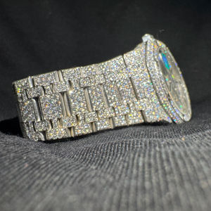 Reloj de Cuarzo de Lujo Estilo Hip Hop Antiguo, Cuadrado, de Moda, para Negocios, con Esfera de Cristal, Colección Moissanite, Envío a Estados Unidos y Reino Unido - Product Image 1