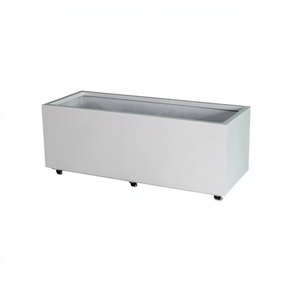 Large Luxury Modern Rectangular FRP <b>Planter</b> Box Wheels Lightweight Weather Resistant Fiberglass Outdoor Flower <b>Pot</b> for - Product Image 1