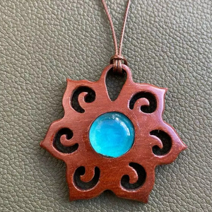 สร้อยคอสำหรับผู้ชายผู้หญิงจี้ไม้ Boho ชนเผ่า Sono สไตล์โบฮีเมียนธรรมชาติขนาดใหญ่สร้อยคอทำด้วยมือปรับสายได้ - Product Image 6