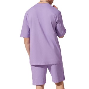 Ensemble d'été 2026 pour homme, 2 pièces, T-shirt et short personnalisables avec logo, grandes tailles, 100 % coton, ensembles de sport de qualité supérieure - Product Image 2