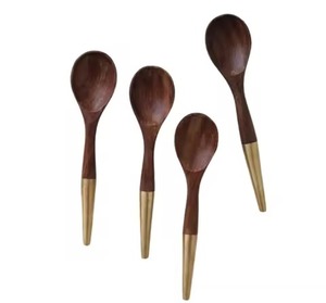 Juego de 3 espátulas de madera de teca más populares: espátula ranurada, espátula ancha para wok y utensilios de madera para sartenes antiadherentes. - Product Image 3