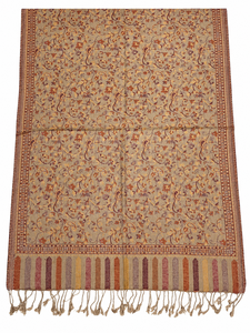 Elegante Chal Largo Floral Tejido con Borlas y Flecos - Envoltura de Viscosa Suave para Mujer (28x80 Pulgadas) - Product Image 5
