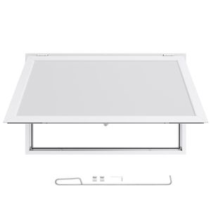 Finestra di Servizio in Lega di Alluminio 53x33 Pollici per Food Truck, Angolo di Apertura 85 Gradi, Marca Awni - Product Image 1