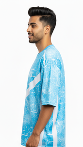 Camiseta Sublimada Extra Grande para Hombre, Corte Regular, Estilo Urbano, Informal, de Poliéster/Algodón, Antiarrugas y Transpirable - Product Image 3