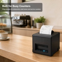 Printer Thermal Bil 3 inci Otomatis dengan USB/USB+LAN untuk Restoran dan POS