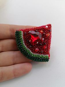 Handmade Embroidered Beaded Brooch Elegant Fashion Pin <b>for</b> Coats <b>Hats</b> and Bags Unisex <b>Wedding</b> - Product Image 3
