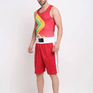 Conjunto de Pantalones Cortos y Camiseta de Boxeo Unisex, Duraderos y Ligeros, con Estampado por Sublimación, de Secado Rápido, en Poliéster, para Artes Marciales - Product Image 3