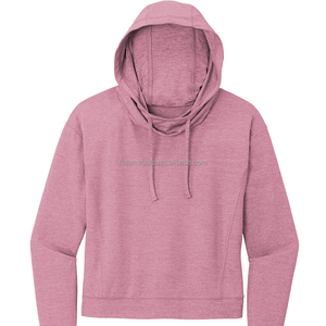 Sudadera con Capucha para Mujer, Manga Larga, Tejido de Punto, Algodón y Elastano, Transpirable, Color Sólido, Ropa de Invierno - Product Image 5