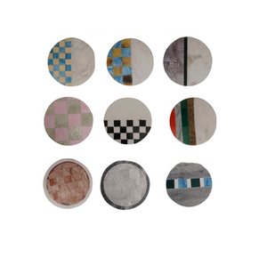 ที่รองแก้วโรงแรมฝังเรซินหินอ่อนบาร์เบียร์ไวน์ไวน์สำหรับตกแต่งโต๊ะดื่มเสื่อและแผ่นรองวางช้อนที่เหลือโลโก้ตามสั่ง - Product Image 1