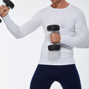 Camisetas de Compresión Personalizadas de Poliéster para Atletismo, Gimnasio, Running, Anti-UV, Transpirables, de Secado Rápido, Cuello Deportivo, Manga Larga, MMA - Product Image 1