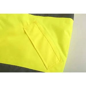 Fluorescent Neon Yellow Durable Oxford Fabric Hi Vis Workwear <b>Jacket</b> Waterproof Industrial <b>Worker</b> Night Shift Safety Uniform Set - Product Image 4