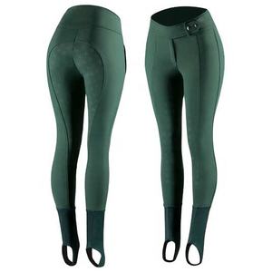 Culotte d'équitation en jean pour femme, taille haute, fermeture boutonnée, longueur intégrale, coupe skinny, pour le sport équestre - Product Image 3