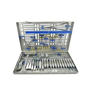 Premium 33-Piece Periodontal & Dental Implant Surgical Kit Stainless Steel Bone Grafting Osteotomy Scaler Scaling Dental <b>Set</b> - Product Image 2