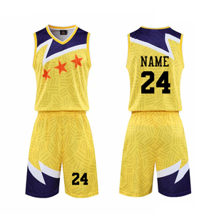 Ensemble d'uniformes de basketball personnalisés pour adultes, imprimés, respirants, grandes tailles, maillot complet pour toute l'équipe - Product Image 1