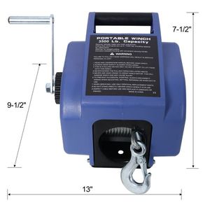 Verricello Elettrico Reversibile 24V per Rimorchi, Zincato, 6000 Libbre Argano Elettrico con Gancio a Puleggia per Barche, Capacità di Carico Extra 12000 Libbre - Product Image 2