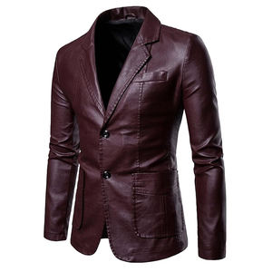 Chaqueta Blazer de Cuero para Hombre, de Última Tendencia, Totalmente Personalizable, Ligera, Fácil de Usar, Transpirable y Cómoda - Product Image 1